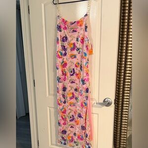 Long Sequined Party Dress